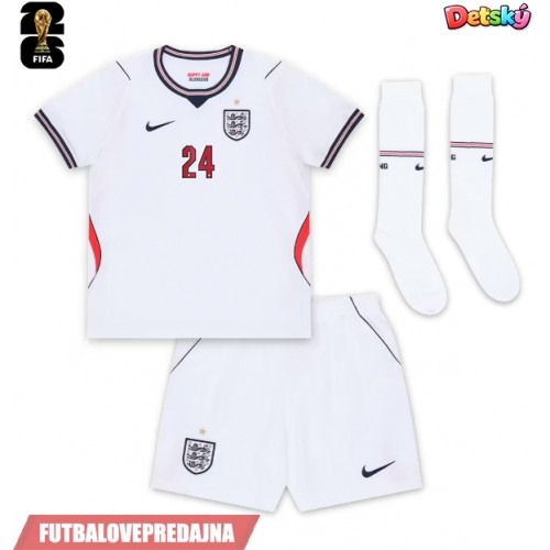 Lacne Dětský Futbalové dres Anglicko Reece James #24 MS 2026 Krátky Rukáv - Domáci (+ trenírky)
